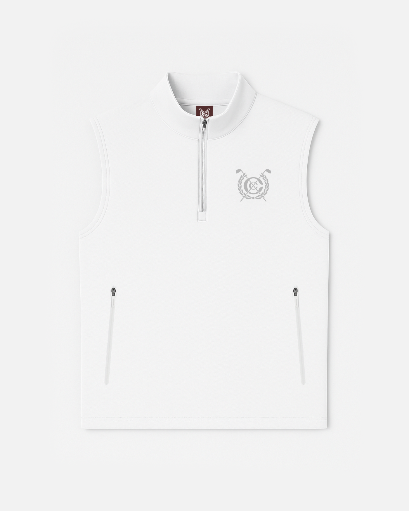 Forté Quarter-Zip Vest (White)